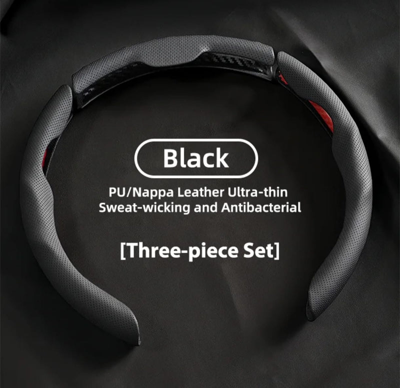 PREMIUM SPORTY UNIVERSAL STEERING WHEEL COVER (ANTI SLIP - NEPPA LEATHER)