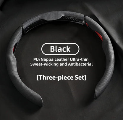 PREMIUM SPORTY UNIVERSAL STEERING WHEEL COVER (ANTI SLIP - NEPPA LEATHER)