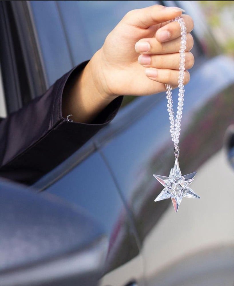 Crystal Star Car Hanging Ornament – Rainbow Light Suncatcher