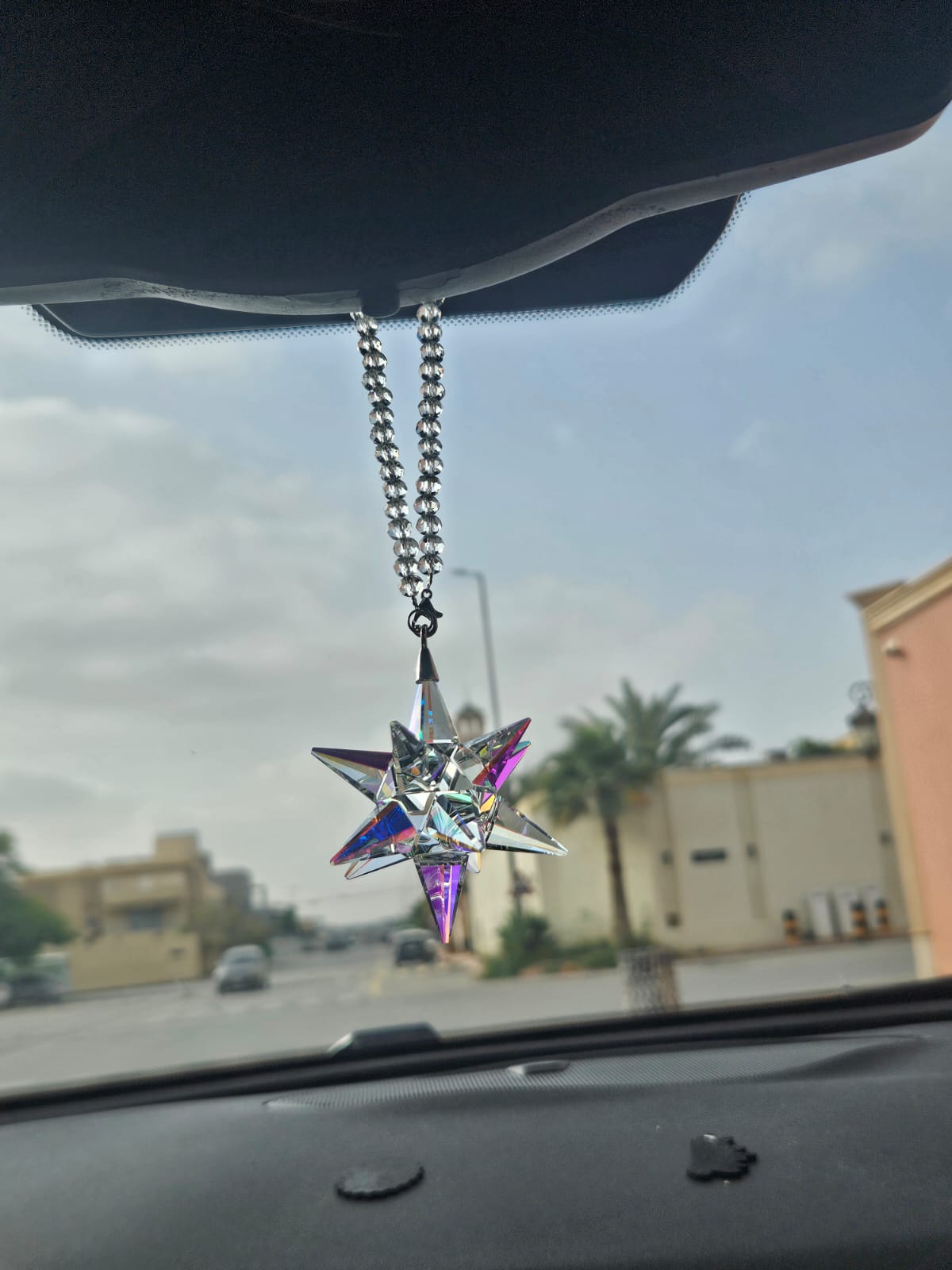 Crystal Star Car Hanging Ornament – Rainbow Light Suncatcher