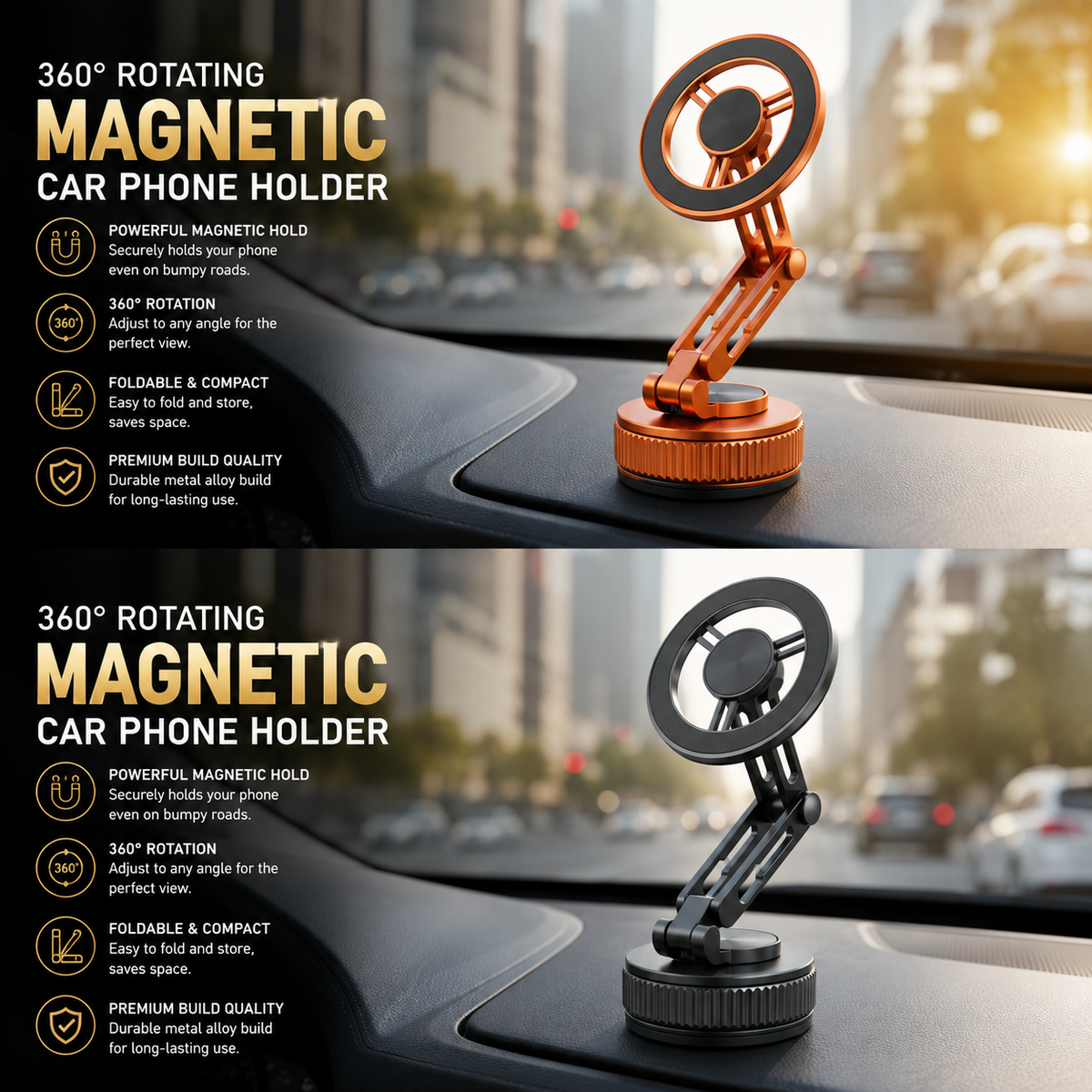 Premium 360° Magnetic Car Phone Holder